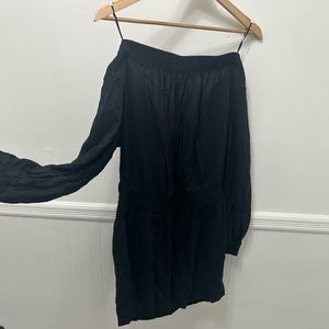 Black long sleeve off the shoulder dress